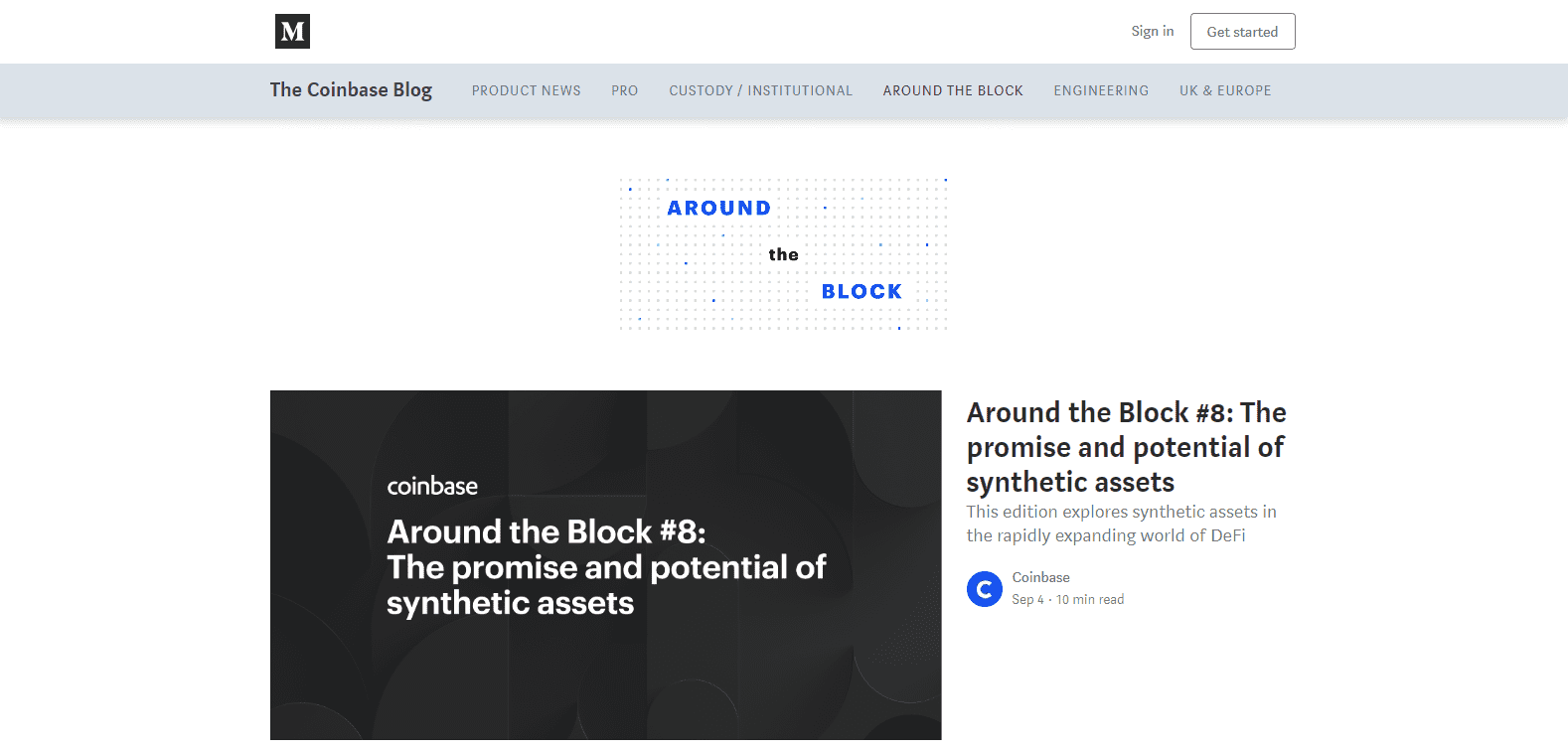 Coinbase Review around the block content